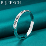 925 Silver Engraved Flower Bracelet for Women