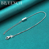 925 Sterling Silver Fine Chain Five Square Bracelet for Women
