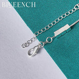 925 Sterling Silver Fine Chain Five Square Bracelet for Women