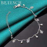 925 Silver 4-Leaf Clover Bracelet for Women's Wedding