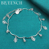 925 Silver 4-Leaf Clover Bracelet for Women's Wedding