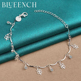 925 Silver 4-Leaf Clover Bracelet for Women's Wedding