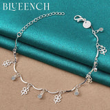 925 Silver 4-Leaf Clover Bracelet for Women's Wedding
