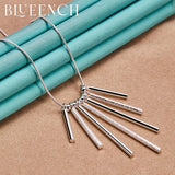 925 Silver Frosted Ball Pendant Necklace for Women