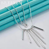 925 Silver Frosted Ball Pendant Necklace for Women