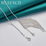 925 Silver Frosted Tassel Pendant for Women Wedding Party Jewelry