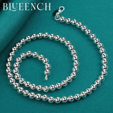 925 Silver Ball String Necklace for Women Wedding Party Jewelry
