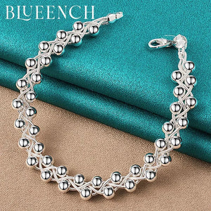 925 Silver Grape String Bracelet for Women Wedding Party Jewelry