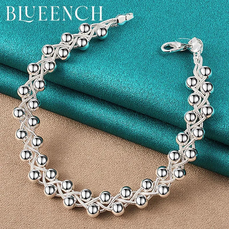 925 Silver Grape String Bracelet for Women Wedding Party Jewelry