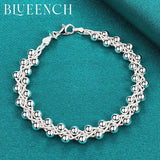 925 Silver Grape String Bracelet for Women Wedding Party Jewelry