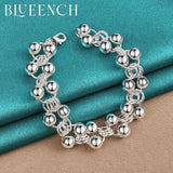925 Silver Good Luck Ball Bead Bracelet Women Men Party Couple Jewelry