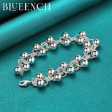 925 Silver Good Luck Ball Bead Bracelet Women Men Party Couple Jewelry