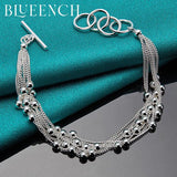 925 Silver Grape Beaded Bracelet for Women's Party Style