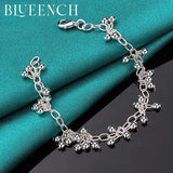 925 Silver Grape Bunch Pendant Bracelet Women's Wedding Jewelry