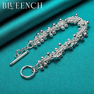 925 Sterling Silver Grape String Bracelet Wedding Party Jewelry