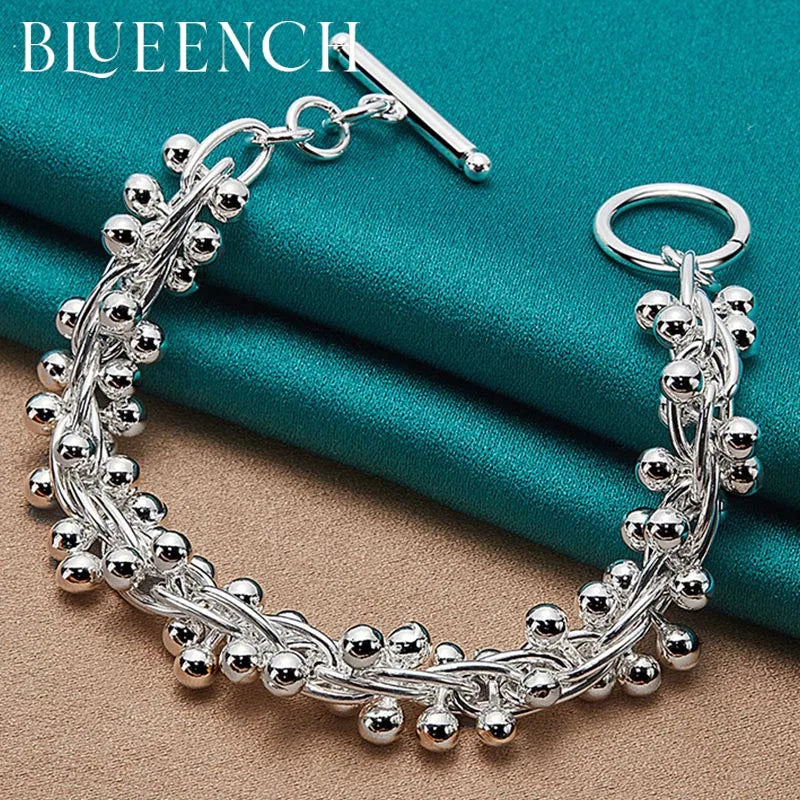 925 Sterling Silver Grape String Bracelet Wedding Party Jewelry