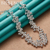 925 Silver Grape Pendant Necklace for Women Wedding Jewelry
