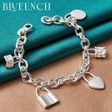 925 Silver Heart Lock Bracelet for Women