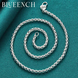 925 Silver Heart Peach Pendant Necklace Women Jewelry