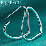 925 Silver Heart Peach Earrings For Women Engagement Wedding Party