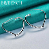925 Silver Heart Peach Earrings For Women Engagement Wedding Party