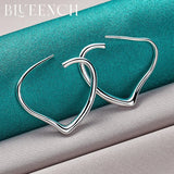 925 Silver Heart Peach Earrings For Women Engagement Wedding Party