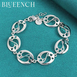 925 Silver Disc Bracelet Charm Jewelry