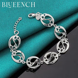 925 Silver Disc Bracelet Charm Jewelry
