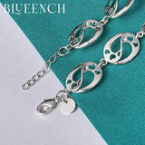 925 Silver Disc Bracelet Charm Jewelry