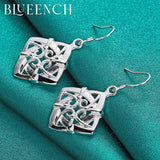 925 Silver Hollow Earrings Pendant for Women Wedding Party