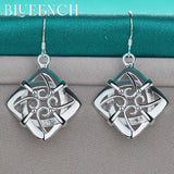 925 Silver Hollow Earrings Pendant for Women Wedding Party
