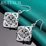 925 Silver Hollow Earrings Pendant for Women Wedding Party