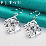 925 Silver Hollow Earrings Pendant for Women Wedding Party