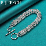 925 Silver Keel OT Buckle Bracelet Hip Hop Jewelry