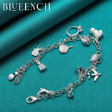 925 Silver Lollipop Guitar Pendant Bracelet for Women