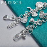 925 Silver Lollipop Guitar Pendant Bracelet for Women