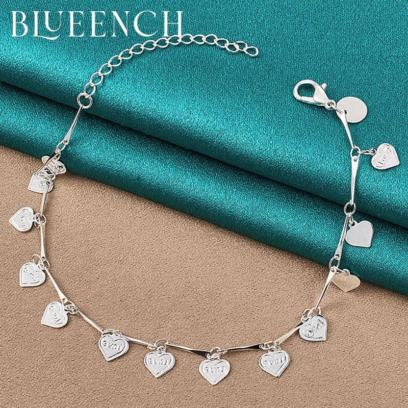 925 Silver Love Bracelet for Women Wedding Romantic Jewelry