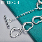 925 Silver Love Hollow Ot Buckle Bracelet Wedding Proposal Romantic Jewelry