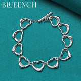 925 Silver Love Hollow Ot Buckle Bracelet Wedding Proposal Romantic Jewelry