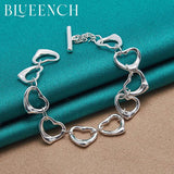 925 Silver Love Hollow Ot Buckle Bracelet Wedding Proposal Romantic Jewelry