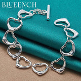 925 Silver Love Hollow Ot Buckle Bracelet Wedding Proposal Romantic Jewelry
