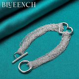 925 Silver Love Pendant Multilayer Bracelet