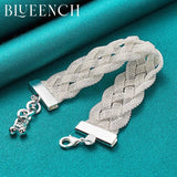 925 Sterling Silver Mesh Wide Faced Bracelet for Women