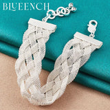 925 Sterling Silver Mesh Wide Faced Bracelet for Women