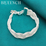 925 Sterling Silver Mesh Wide Faced Bracelet for Women