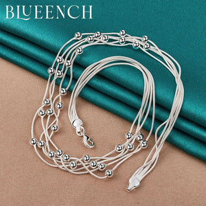 925 Silver Snake Chain Necklace for Women Wedding Glamour Jewelry