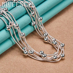 925 Silver Snake Chain Necklace for Women Wedding Glamour Jewelry