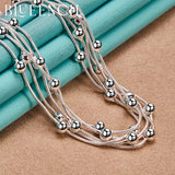 925 Silver Snake Chain Necklace for Women Wedding Glamour Jewelry