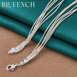 925 Silver Snake Chain Necklace for Women Wedding Glamour Jewelry