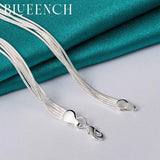 925 Silver Snake Chain Necklace for Women Wedding Glamour Jewelry